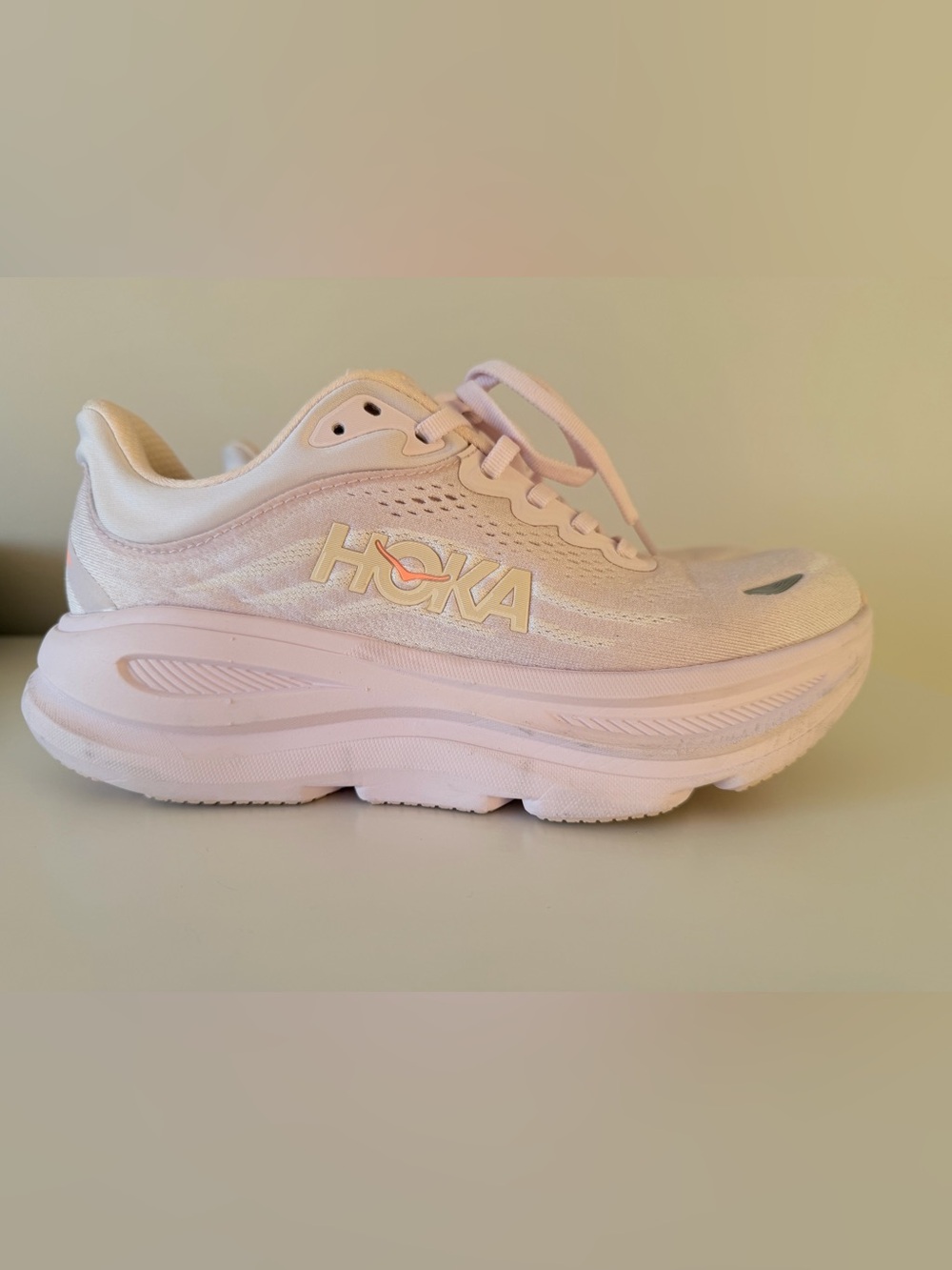 Hoka Bondi 9 Lilac Cream/Tangerine Glow